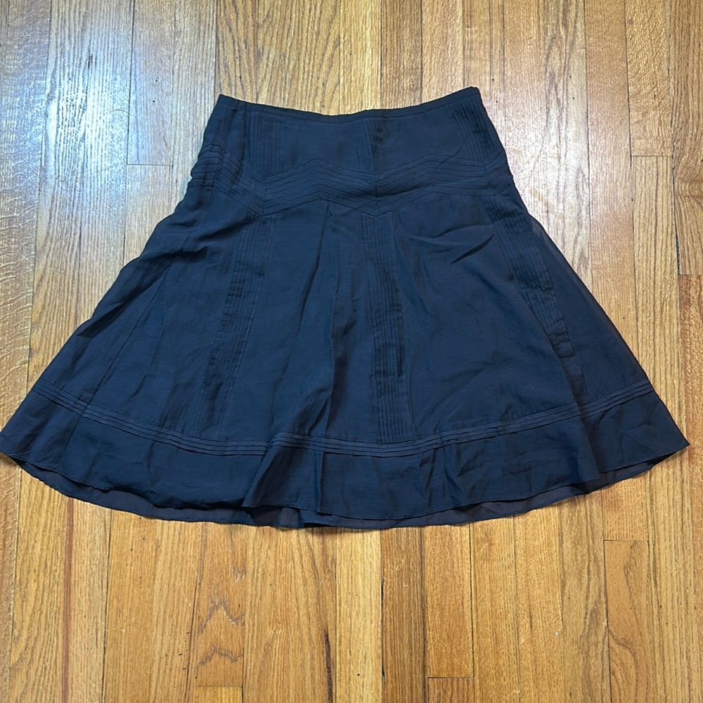 Club Monaco Skirt Womens Size 4 Black Cotton Silk Summer